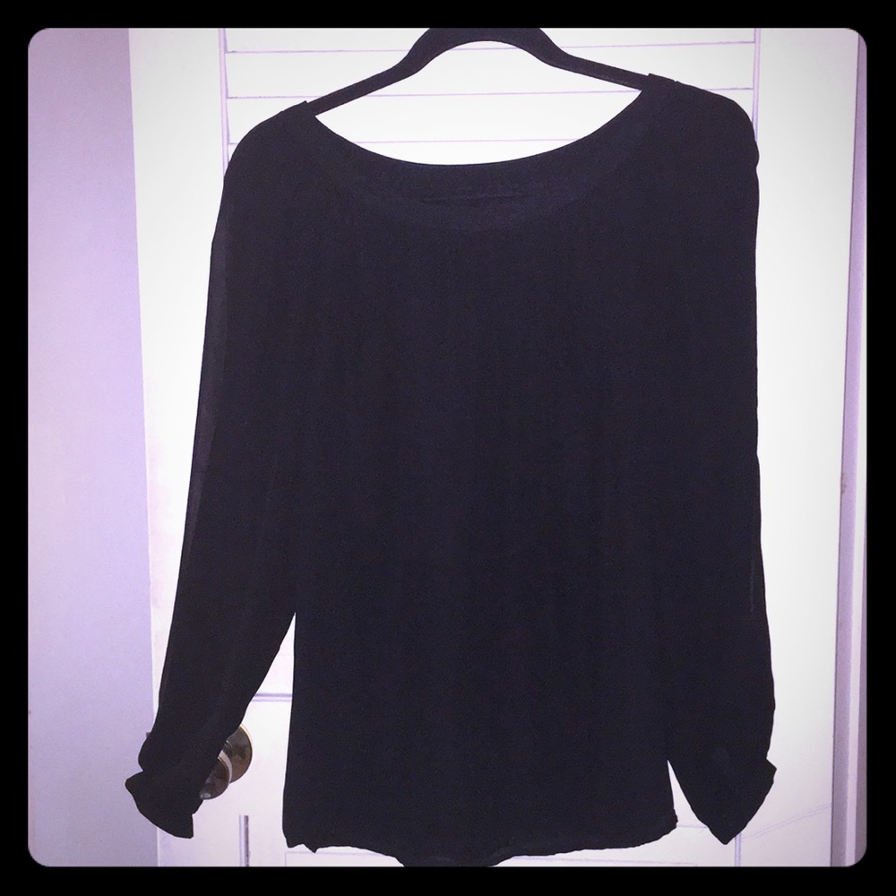 Michael Kors: Black Sheer Shirt Size S